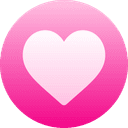 Logo do site com um coração rosa